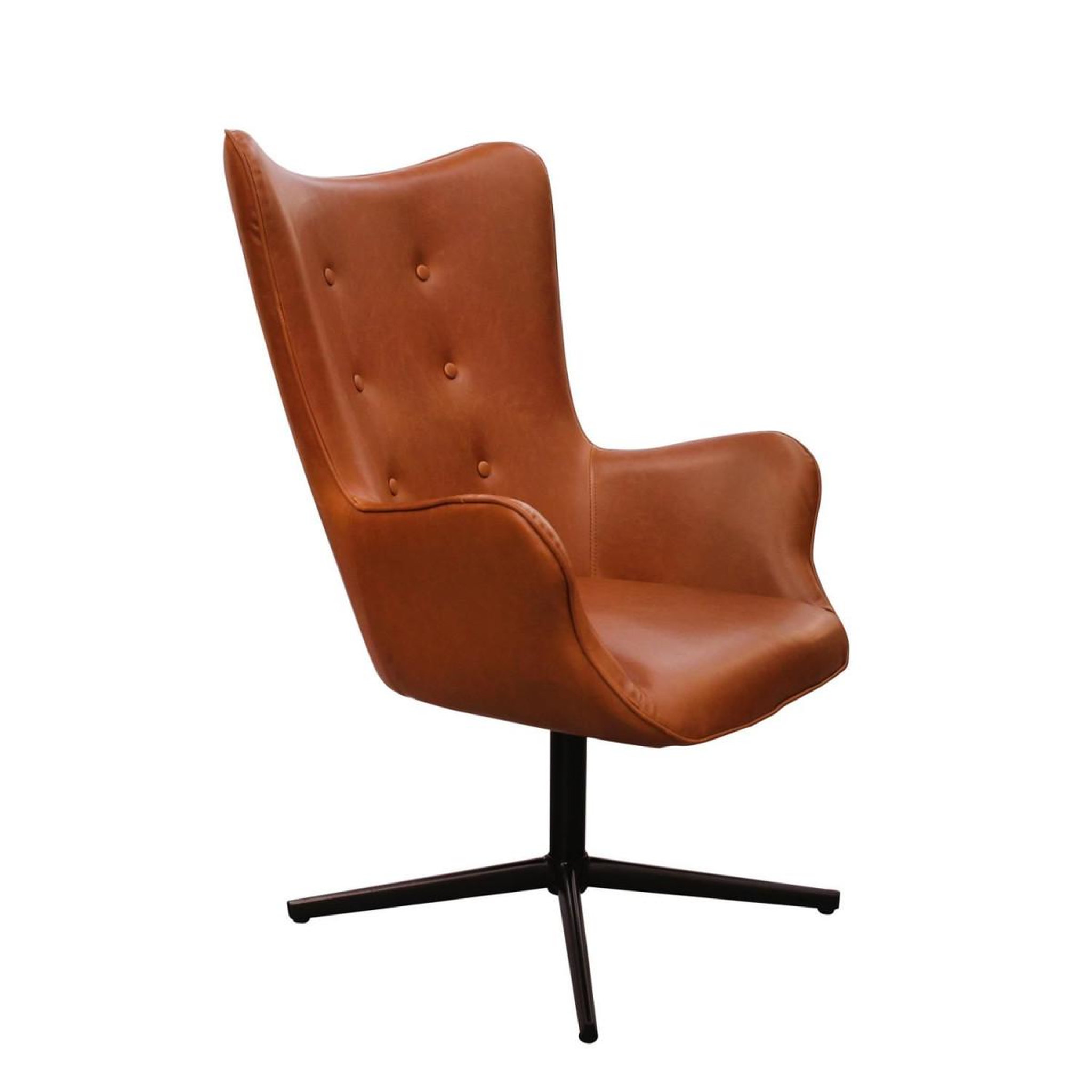 Voir la diapositive 2 : The Home Deco Factory Fauteuil pivotant design  helsinki  107cm marron
