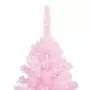 VIDAXL Arbre de Noël artificiel pre-eclaire et boules rose 240 cm PVC