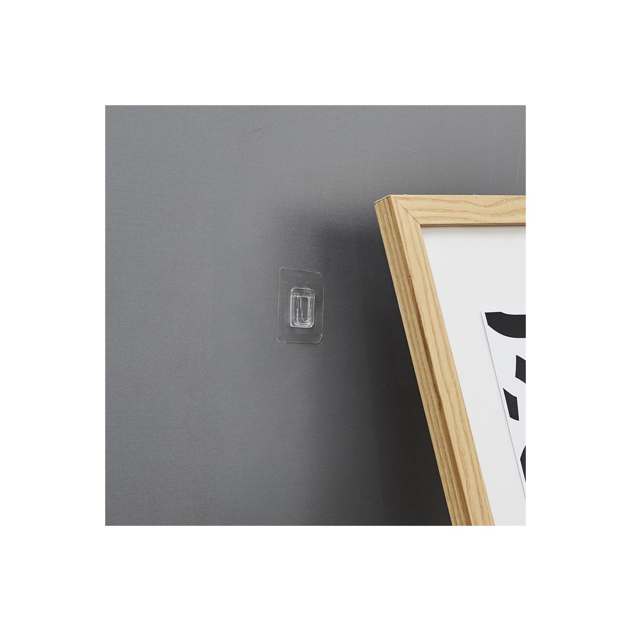 Voir la diapositive 2 : Je cherche une idee Lot de 2 crochets muraux  adhésifs  7cm transparent