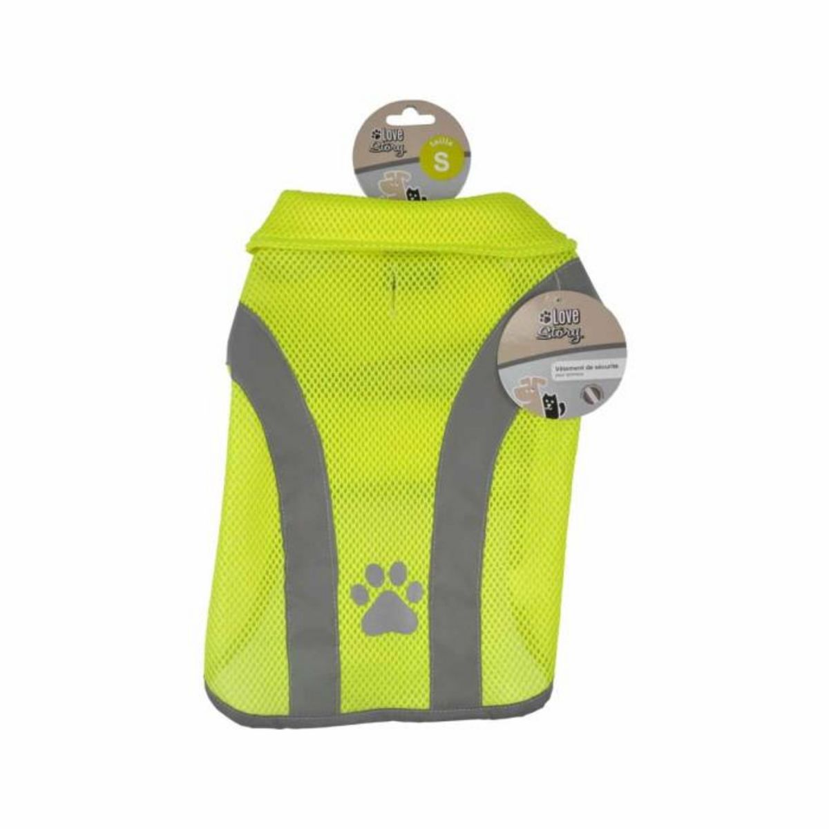 Paris Prix Gilet de Sécurité pour Chien  Réfléchissant  30cm Jaune