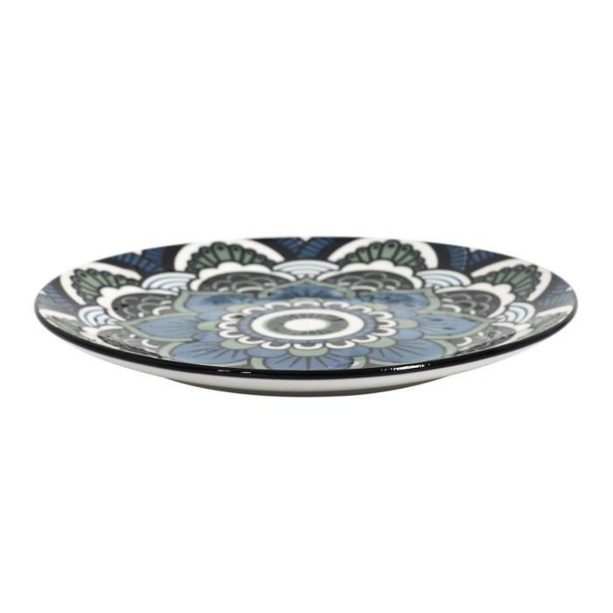 Paris Prix Lot de 6 Assiettes à Dessert  Mandala  19cm Bleu