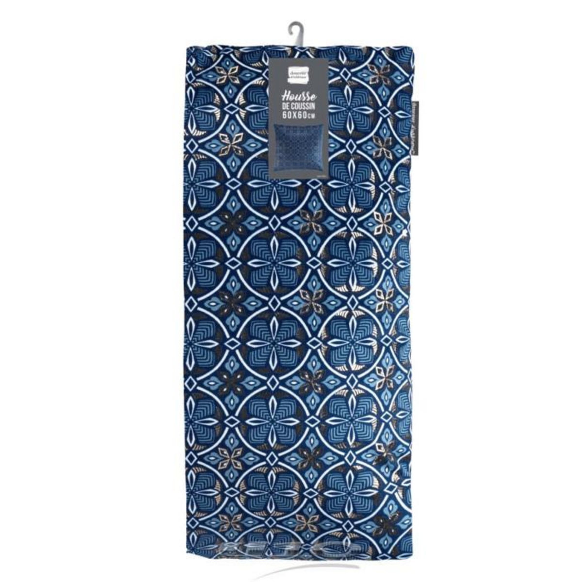 Paris Prix Housse de Coussin Imprimée  Joan  60x60cm Bleu