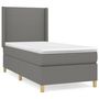 Voir la diapositive 2 : VIDAXL Sommier a lattes de lit avec matelas Gris fonce 80x200 cm Tissu