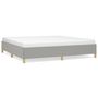Voir la diapositive 2 : VIDAXL Cadre de lit sans matelas gris clair 200x200 cm tissu