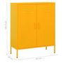 Voir la diapositive 6 : VIDAXL Armoire de rangement Jaune moutarde 80x35x101,5 cm Acier
