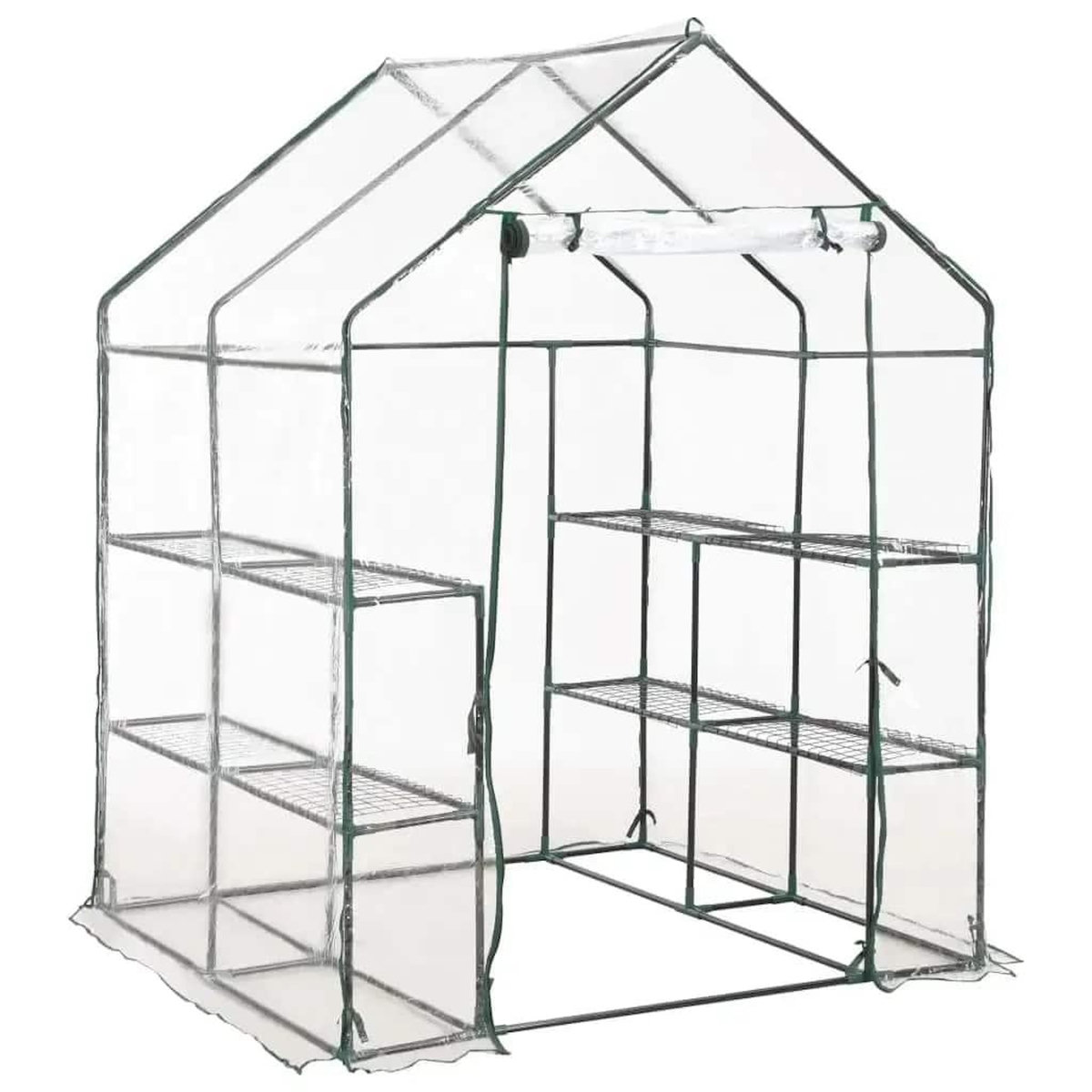 VIDAXL Serre avec 8 etageres 143x143x195 cm