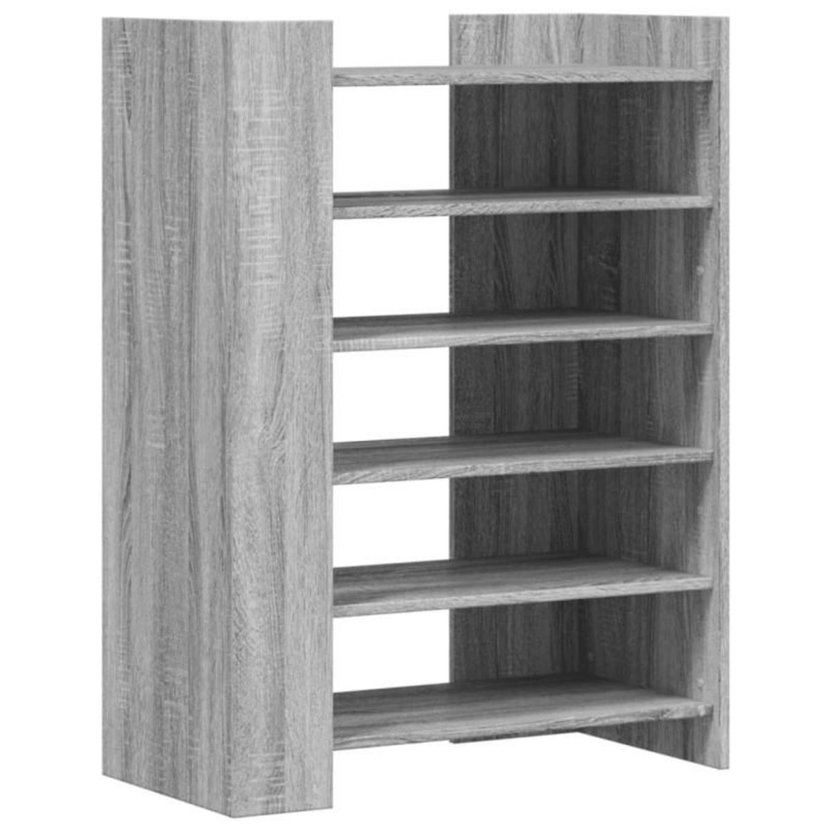 VIDAXL Armoire à chaussures Sonoma gris 74,5x37,5x100 cm