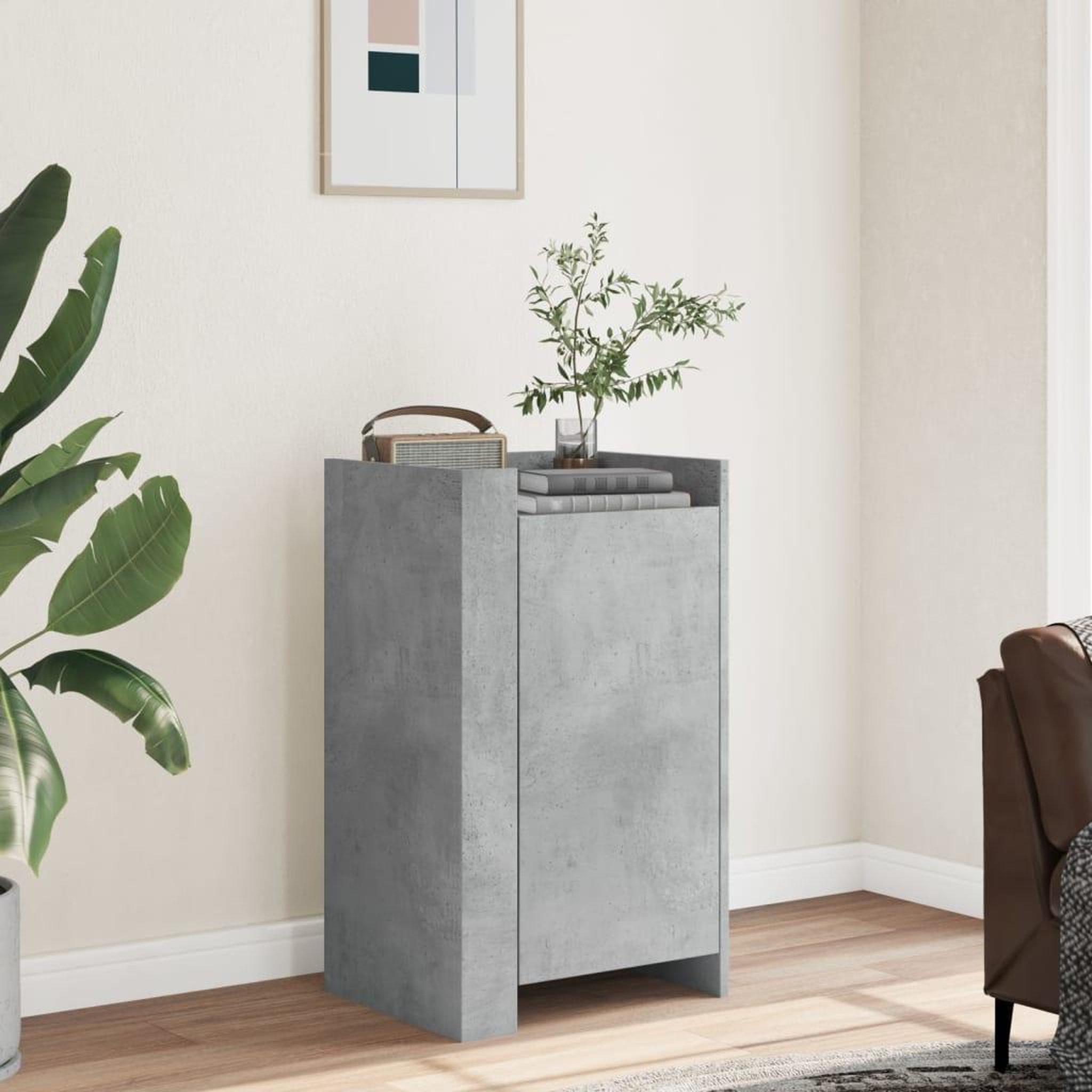 VIDAXL Buffet gris beton 45x35x75 cm Bois d'ingenierie