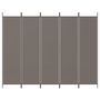 Voir la diapositive 3 : VIDAXL Cloison de separation 5 panneaux Anthracite 250x200 cm Tissu