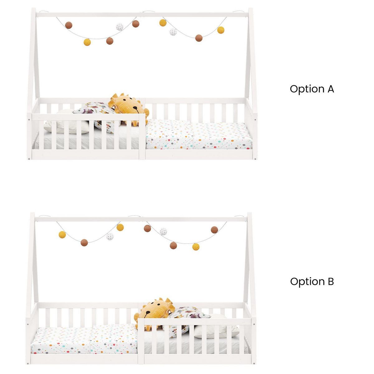 IDIMEX Lit cabane NICOLAS 90 x 200 cm, en pin massif