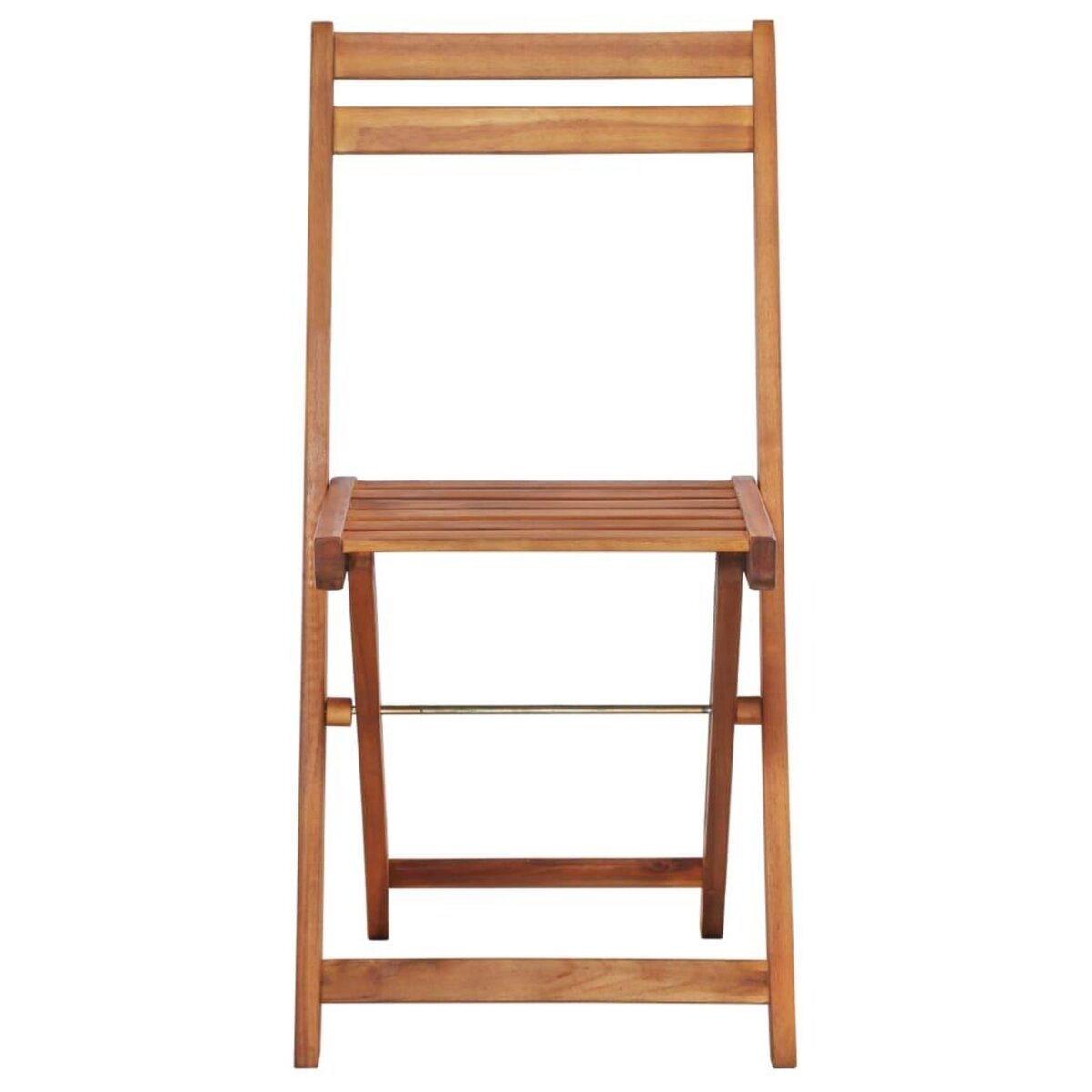 VIDAXL Chaises de bistro d'exterieur lot de 2 Bois d'acacia solide