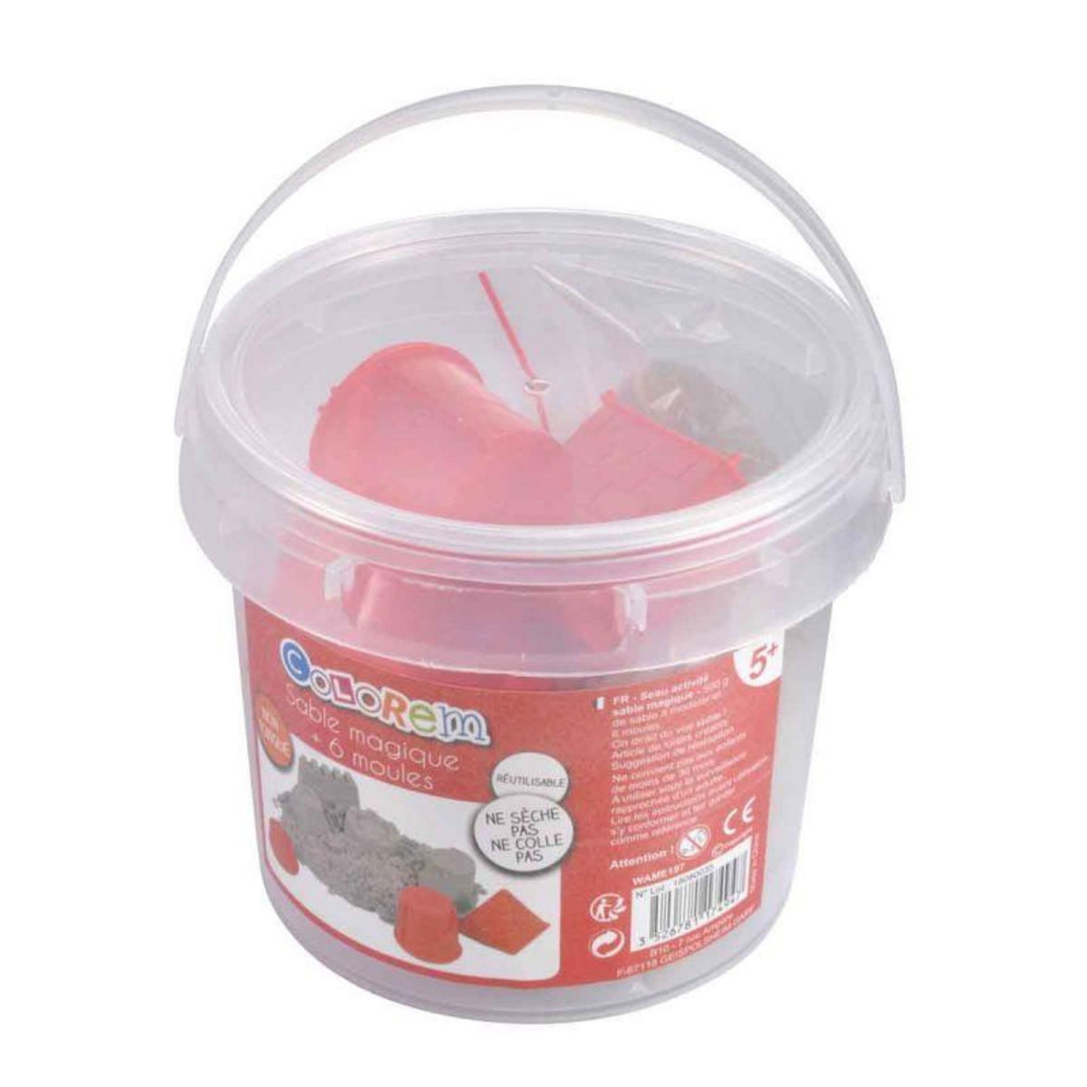 Paris Prix Seau d'Activité  Sable à Modeler  500g Rouge