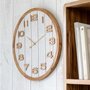 Voir la diapositive 4 : Paris Prix Horloge Murale en Bois  Beatriz  60cm Blanc & Naturel
