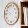 Voir la diapositive 4 : Paris Prix Horloge Murale en Bois  Beatriz  60cm Blanc & Naturel