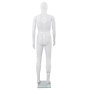 Voir la diapositive 4 : VIDAXL Mannequin homme corps complet base verre Blanc brillant 185 cm