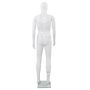 Voir la diapositive 4 : VIDAXL Mannequin homme corps complet base verre Blanc brillant 185 cm