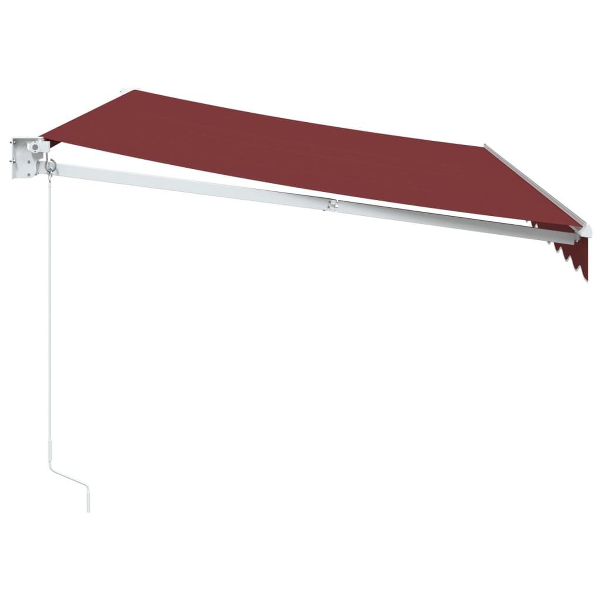 Voir la diapositive 4 : VIDAXL Auvent manuel retractable bordeaux 350x250 cm