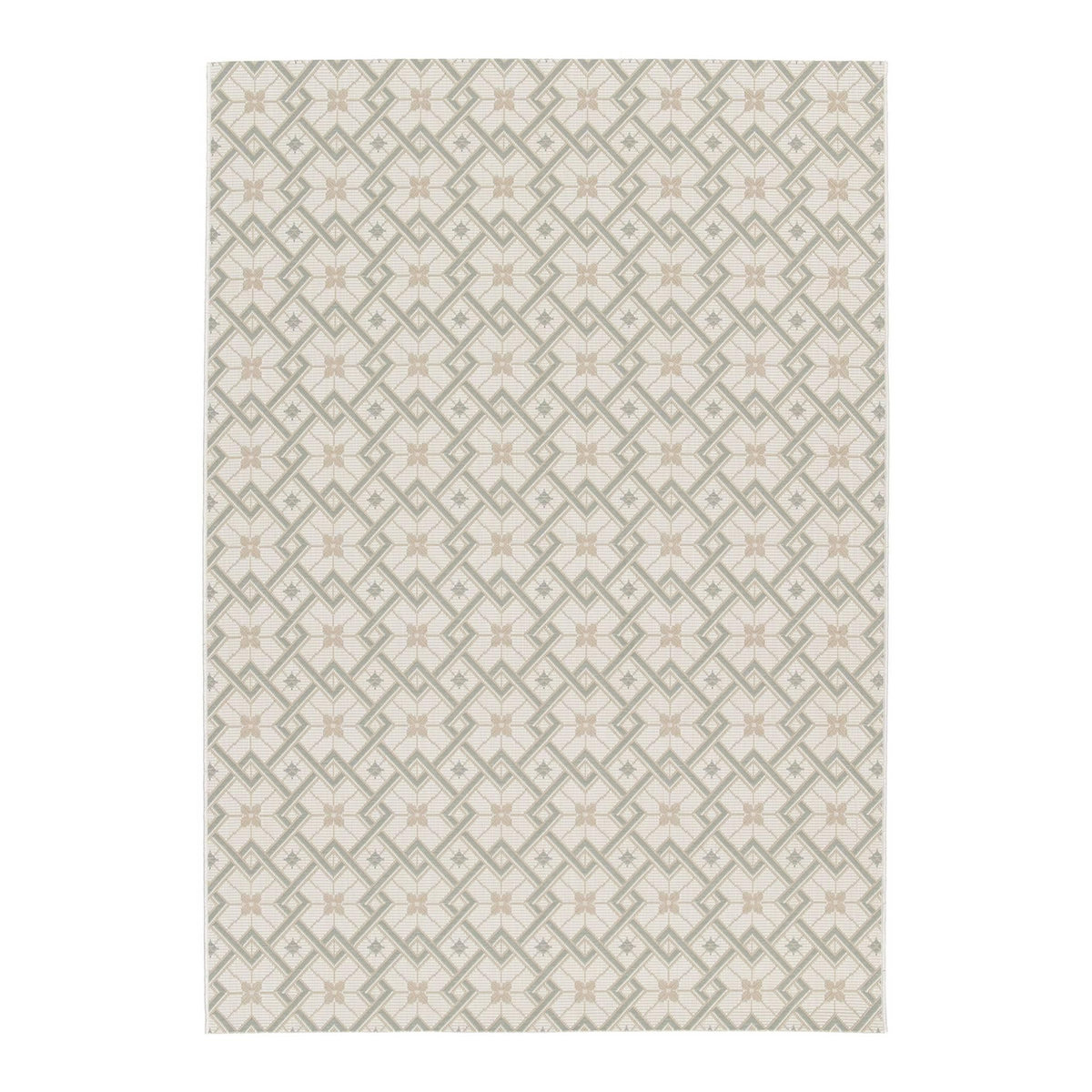 SWEEEK Tapis intérieur/extérieur vintage crème beige vert Angie