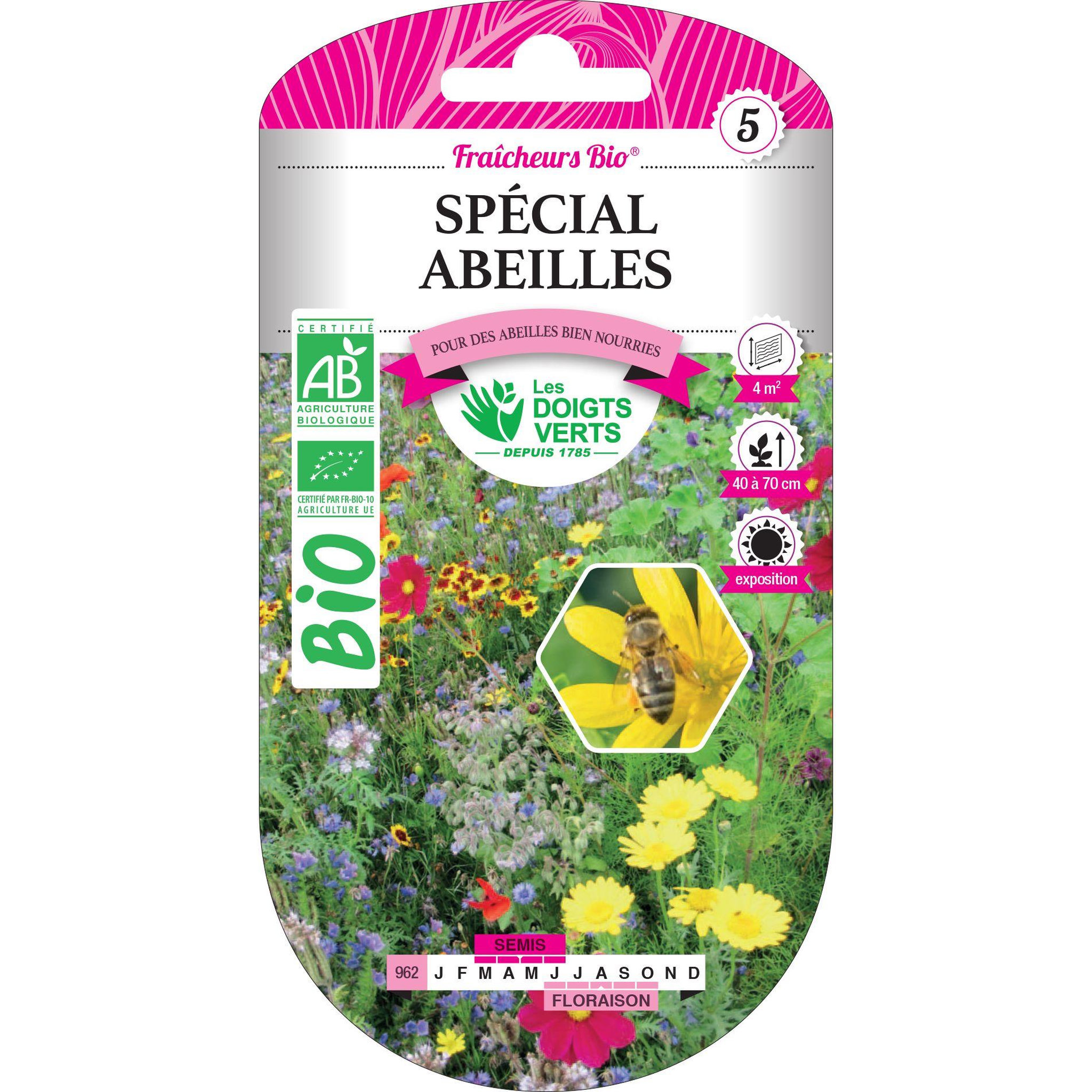 LES DOIGTS VERTS Graines mélange spécial abeilles BIO Les Doigts Verts