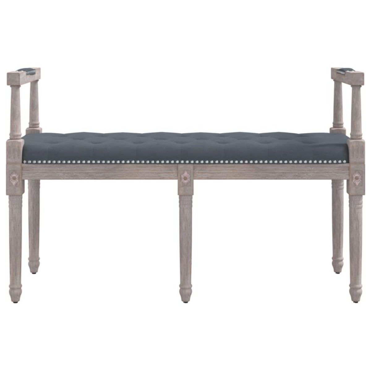 VIDAXL Banc Gris fonce 110x40x70 cm Velours