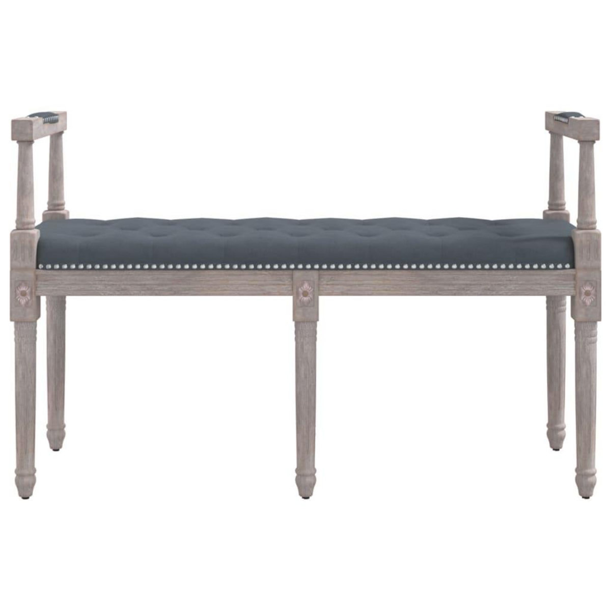 VIDAXL Banc Gris fonce 110x40x70 cm Velours
