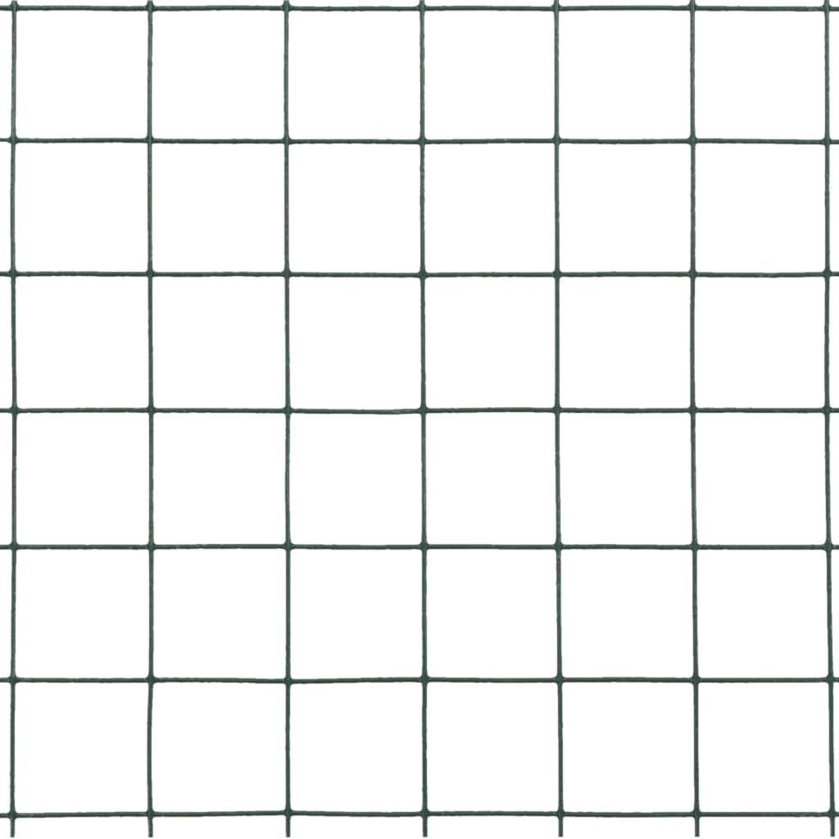 VIDAXL Grillage acier avec revetement en PVC 10x0,5 m vert