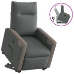 VIDAXL Fauteuil inclinable Gris fonce Tissu