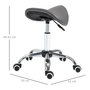 Voir la diapositive 3 : HOMCOM HOMCOM Tabouret de massage tabouret selle ergonomique pivotant 360° hauteur réglable revêtement synthétique gris chromé