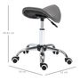 Voir la diapositive 3 : HOMCOM HOMCOM Tabouret de massage tabouret selle ergonomique pivotant 360° hauteur réglable revêtement synthétique gris chromé