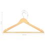 Voir la diapositive 6 : VIDAXL Cintres antiderapants 20 pcs Bois dur