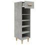 Voir la diapositive 3 : VIDAXL Armoire a chaussures Gris beton 30x35x105 cm Bois d'ingenierie