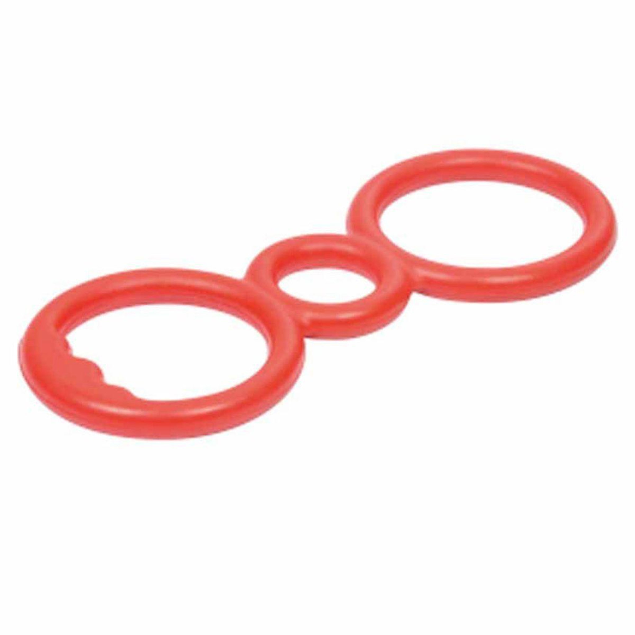 HOMEA Jouet pour chien  3 anneaux  23cm rouge