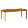 Voir la diapositive 2 : VIDAXL Table de jardin 200x100x74 cm Bois d'acacia solide
