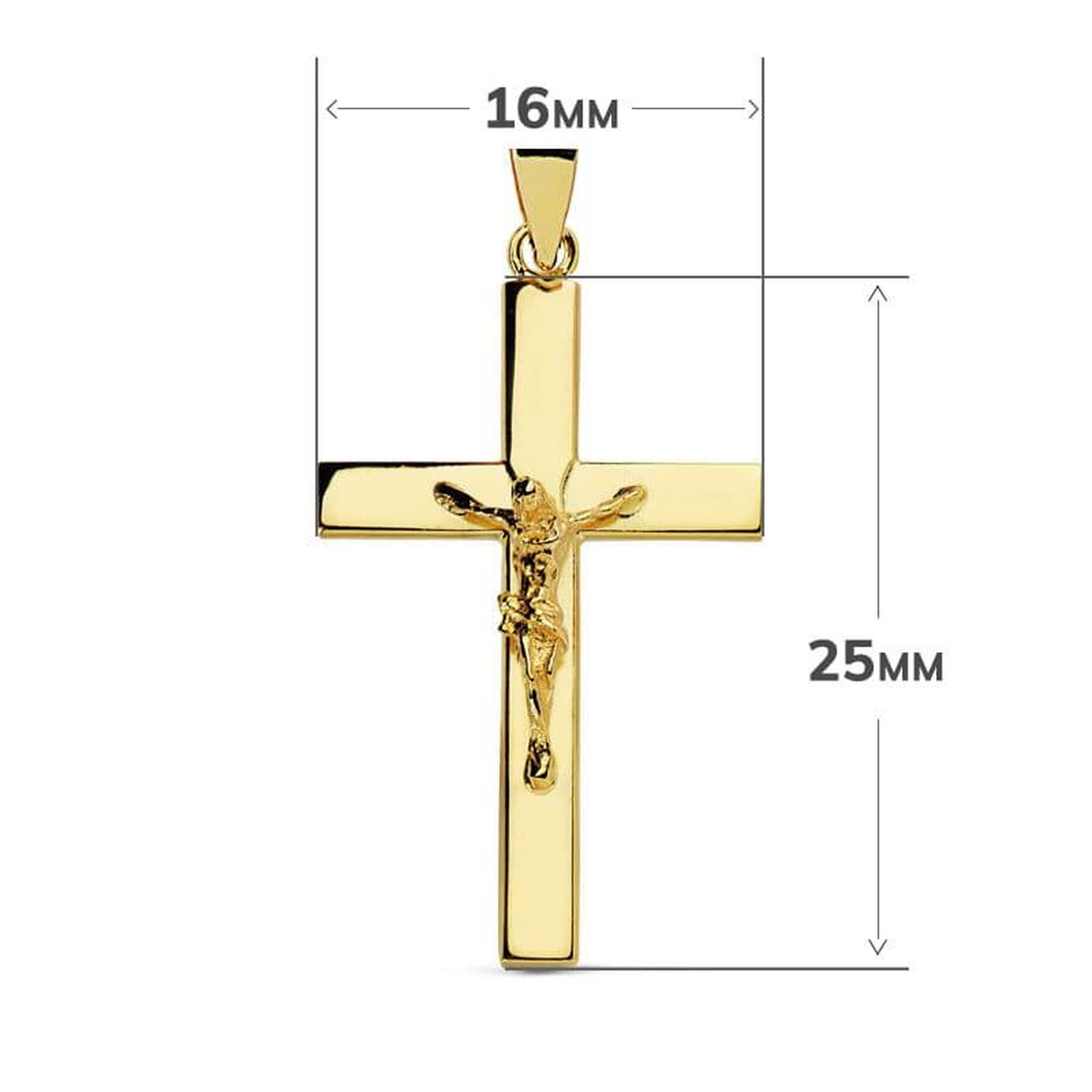 Voir la diapositive 2 : L'ATELIER D'AZUR Pendentif  - Médaille Christ sur la Croix Or 18 Carats 750 Jaune - Chaines Offertes