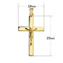 Voir la diapositive 2 : L'ATELIER D'AZUR Pendentif  - Médaille Christ sur la Croix Or 18 Carats 750 Jaune - Chaines Offertes