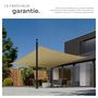 Voir la diapositive 4 : tectake Voile d'ombrage carrée carrée avec une protection UV 50+ beige 5,4 x 5,4 m