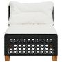 Voir la diapositive 4 : VIDAXL Canape de jardin sans accoudoirs coussins noir resine tressee