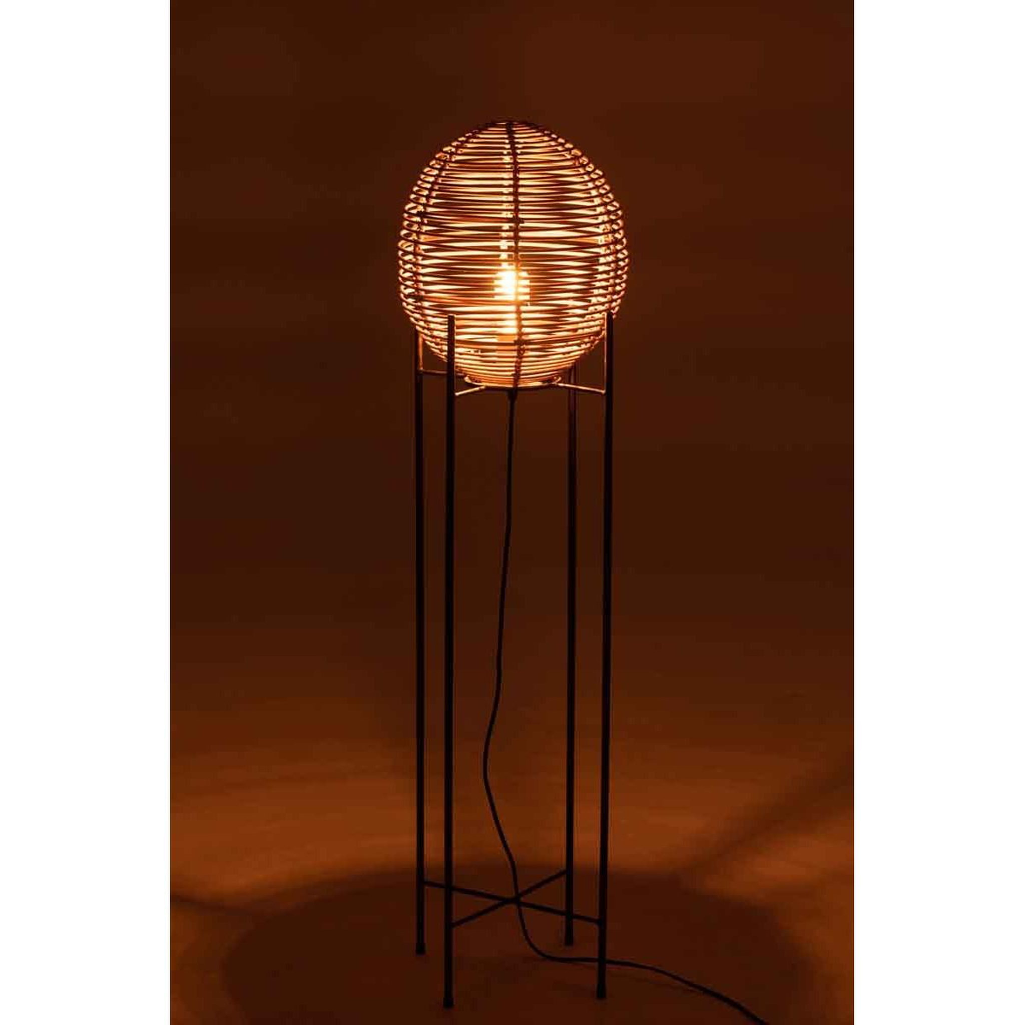Voir la diapositive 3 : J-LINE Lampadaire sur Pied Design  Trauco  115cm Naturel