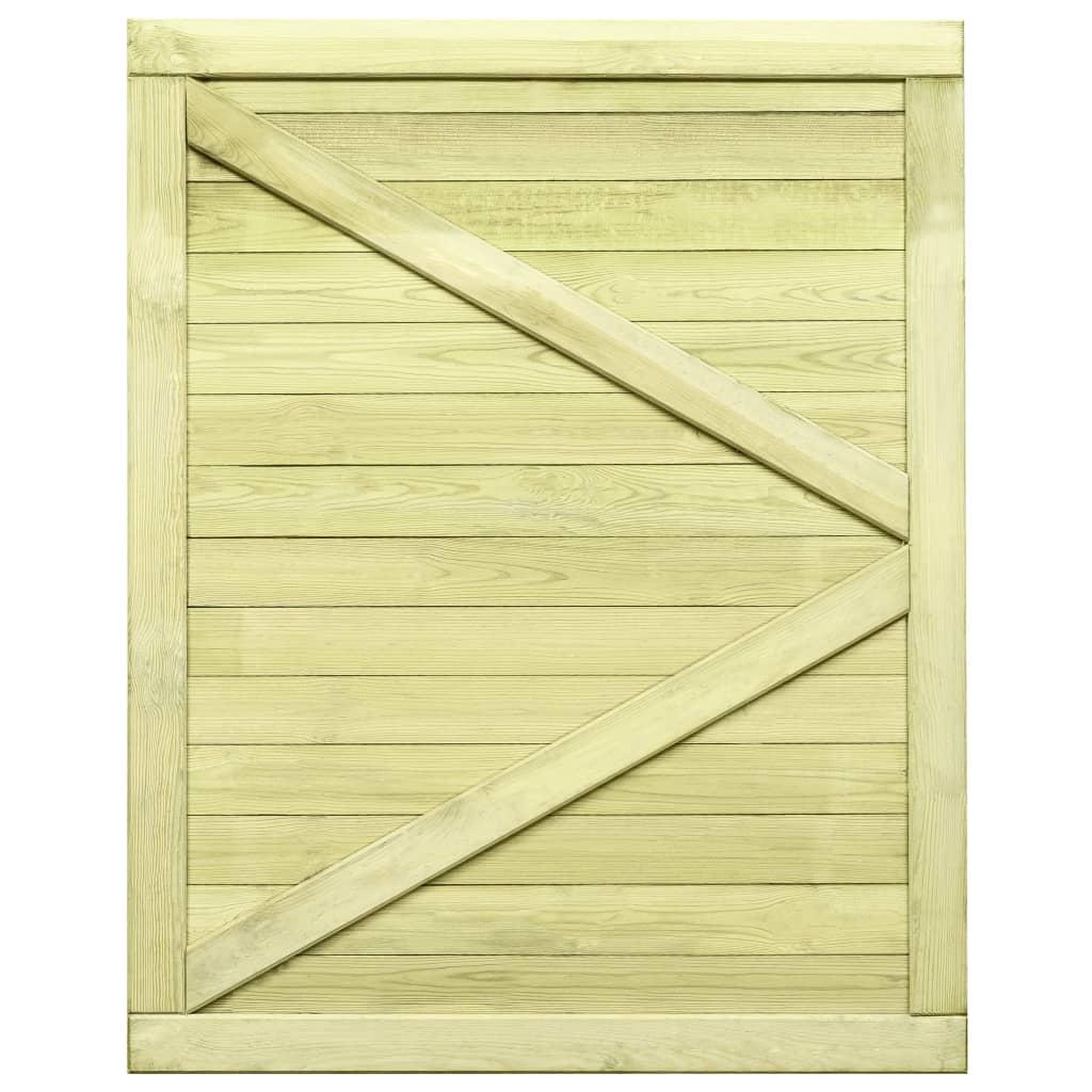 Voir la diapositive 5 : VIDAXL Portail de jardin Bois de pin impregne 125x100 cm