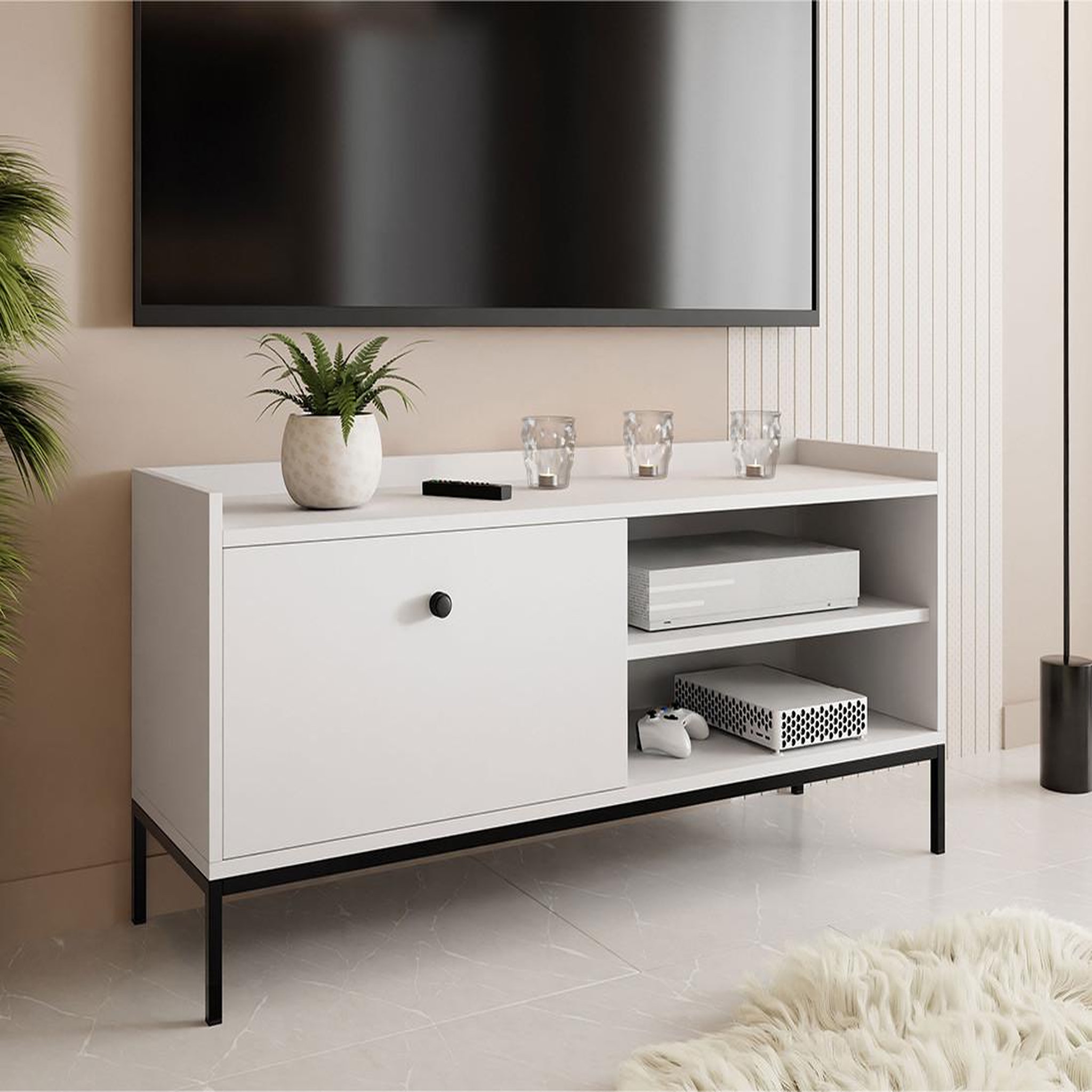 Voir la diapositive 4 : BEST MOBILIER Filipo - meuble tv - 140 cm