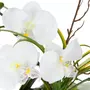 ATMOSPHERA Composition florale vase noir - Hauteur 44 cm - Orchidée fleur blanche