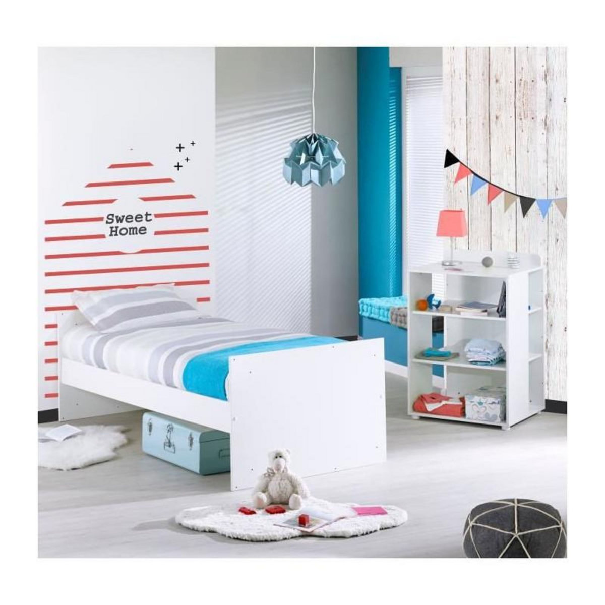 SAUTHON SAUTHON ELOI Lit Combine 3 en 1 Evolutif 60 x 120 en 90x190 cm - Blanc