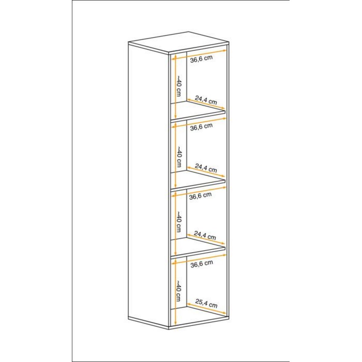 Paris Prix Vitrine Murale Design  Fly I  170cm Noir & Blanc