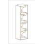Voir la diapositive 4 : Paris Prix Vitrine Murale Design  Fly I  170cm Noir & Blanc