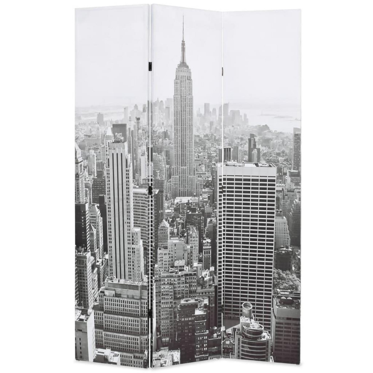 VIDAXL Cloison de separation pliable 120x170 cm New York Noir et blanc