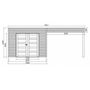 Voir la diapositive 2 : SOLID SUPERIA Abri de jardin bois - Autoclavé - 5,4m² - SALERNO