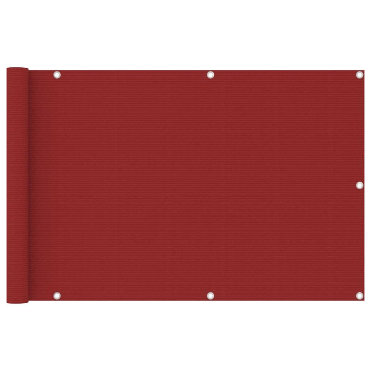 VIDAXL Ecran de balcon Rouge 90x400 cm PEHD