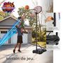 Voir la diapositive 3 : tectake Panier de basketball avec panneau et support noir
