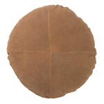 Paris Prix Coussin Rond en Cuir  Coleman  45cm Camel