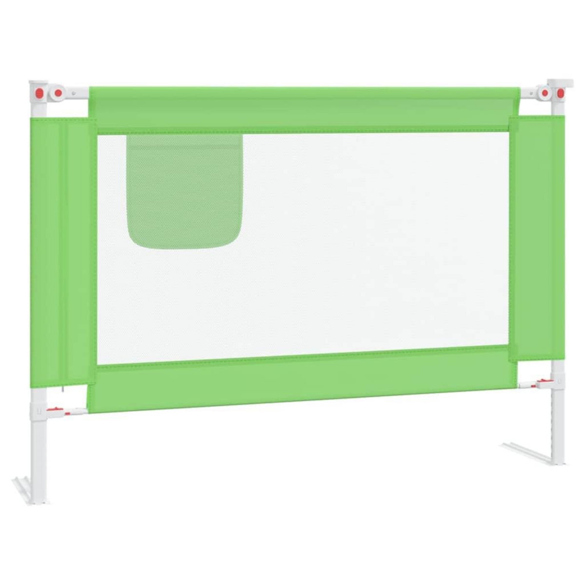 VIDAXL Barriere de securite de lit enfant Vert 90x25 cm Tissu